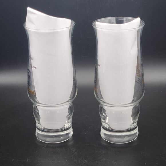 Dante's Down the Hatch 31st Year 2001 2 Drinking Cocktail Glass Set VTG 12 oz - Picture 5 of 8